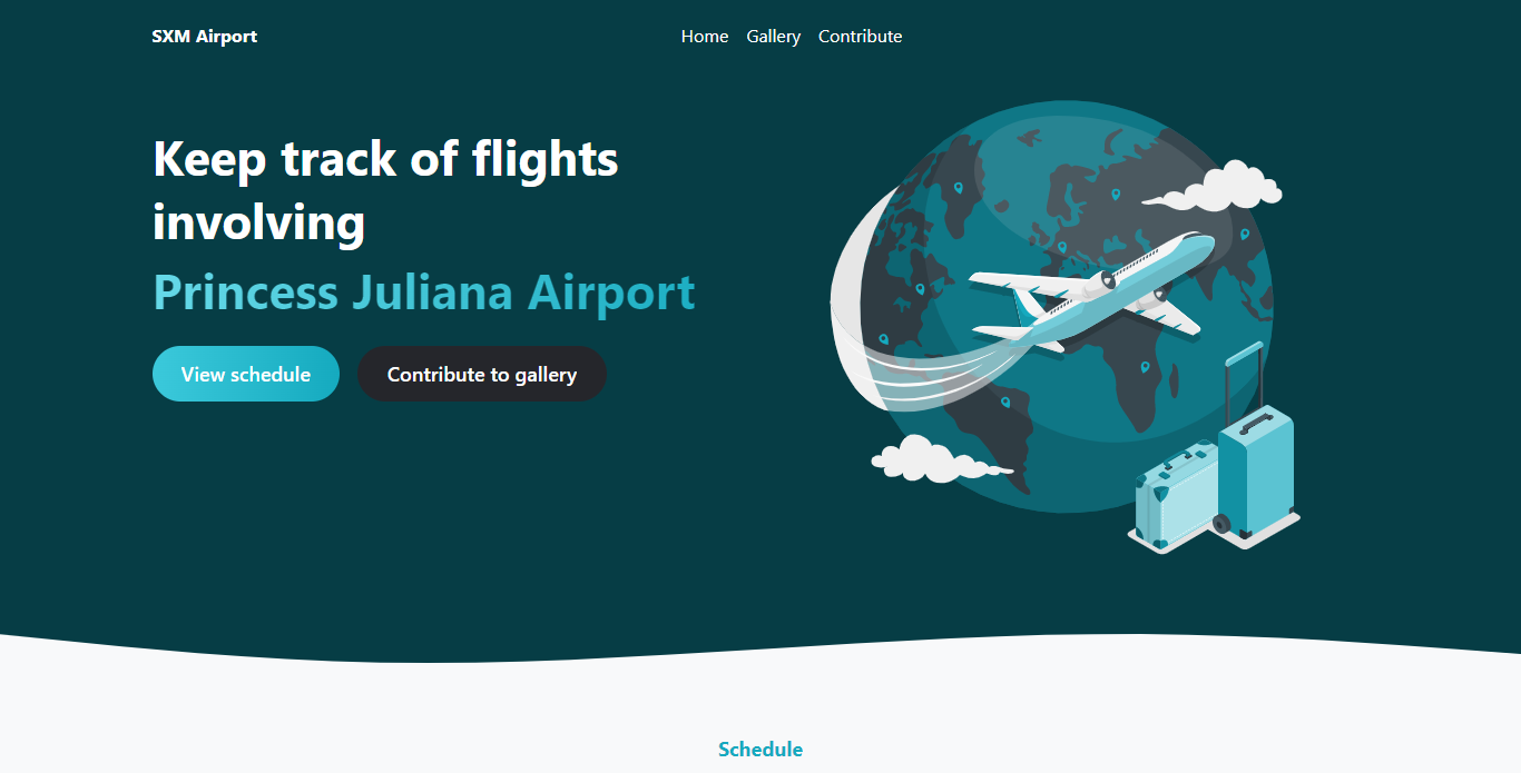 Home page for SXM Airport